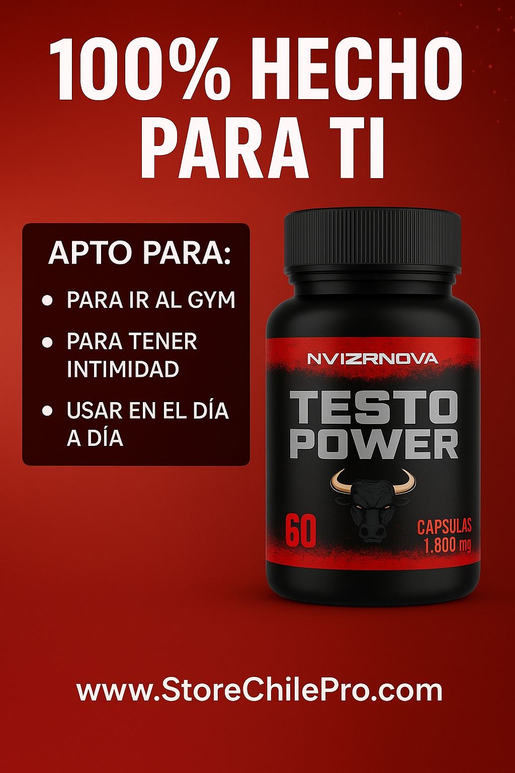 TESTO POWER-Píldoras naturales incrementan testosterona, Mejora rendimiento físico y sexual🔥