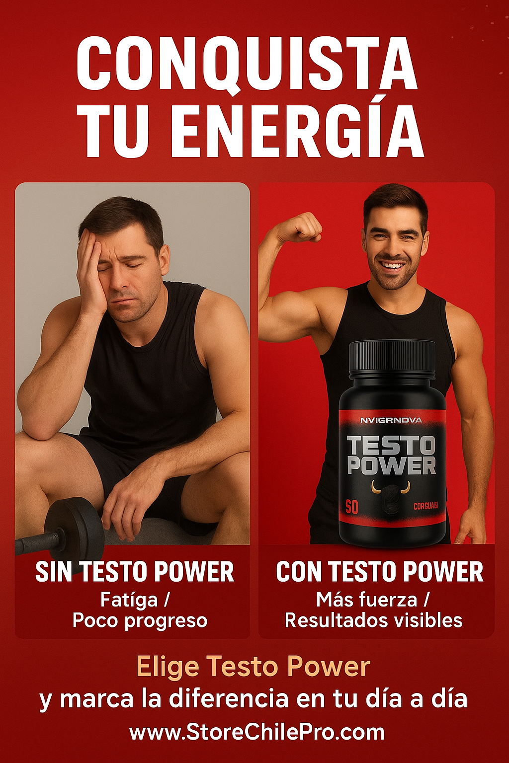 TESTO POWER-Píldoras naturales incrementan testosterona, Mejora rendimiento físico y sexual🔥