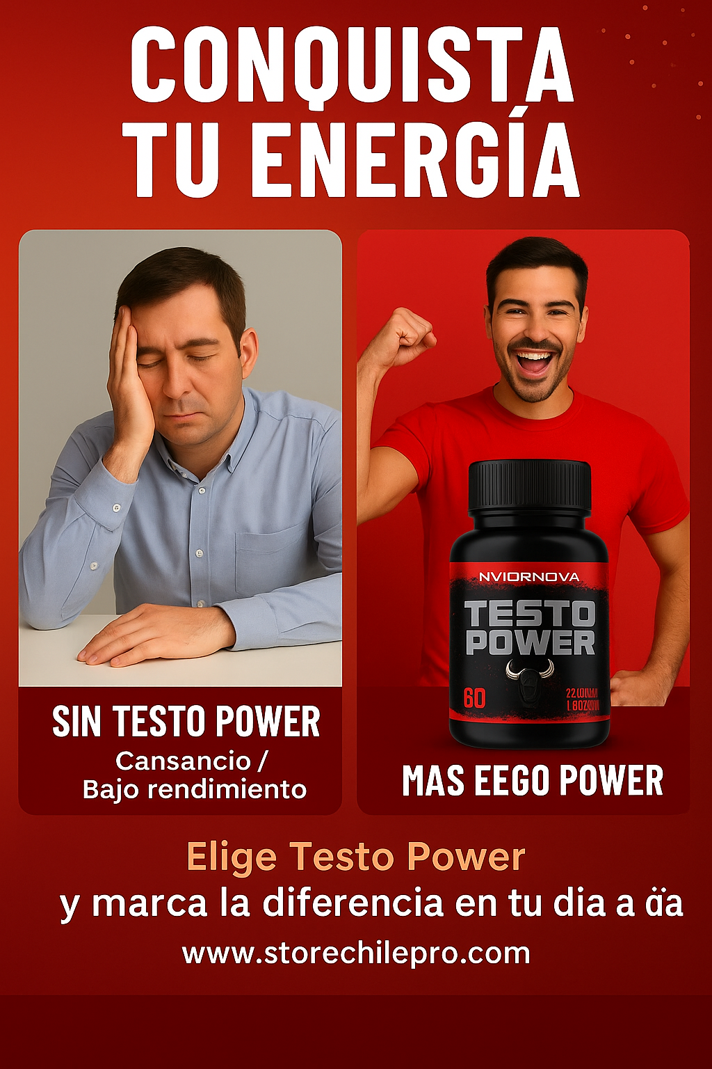 TESTO POWER-Píldoras naturales incrementan testosterona, Mejora rendimiento físico y sexual🔥
