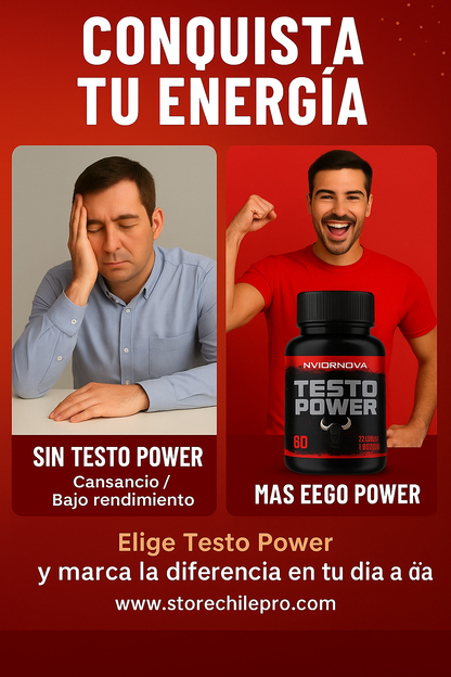TESTO POWER-Píldoras naturales incrementan testosterona, Mejora rendimiento físico y sexual🔥